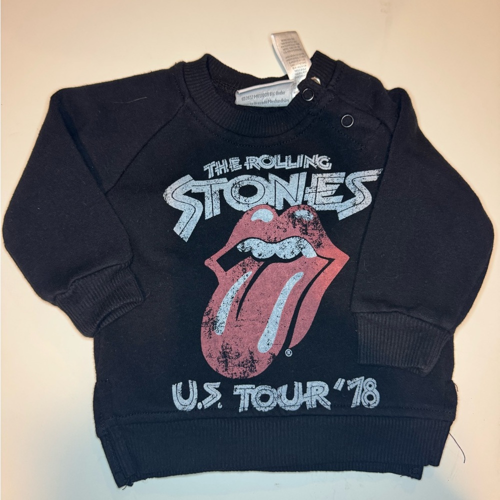 The Rolling Stones Kids Black and Red Sweatshirt